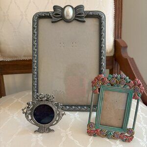 Set of 3 Sweet Pewter Picture Frames